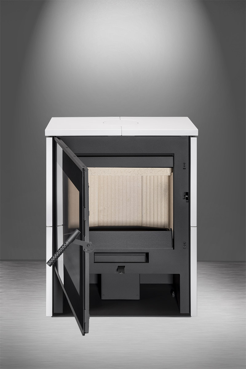 Romotop Aledo G keramické krbové kachle biele